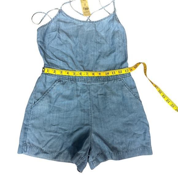 LOFT Blue Denim Romper - Picture 3 of 6